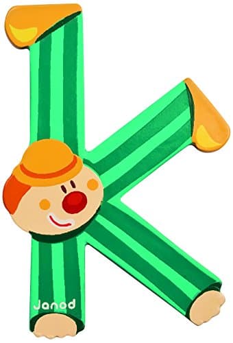 Image of Janod J04552 K Party B004XS8H64 Wooden Clown Letter, Multi-Coloured, one Size