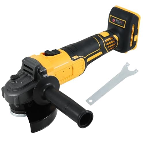 Image of Cordless Angle Grinder Compatible with Dewalt 18V/20V Battery, 125MM 7800RPM Brushless Angle Grinder Kit with Auxiliary Handle for Cutting, Grinding, Polishing, Rust Removal(Battery Not Included)