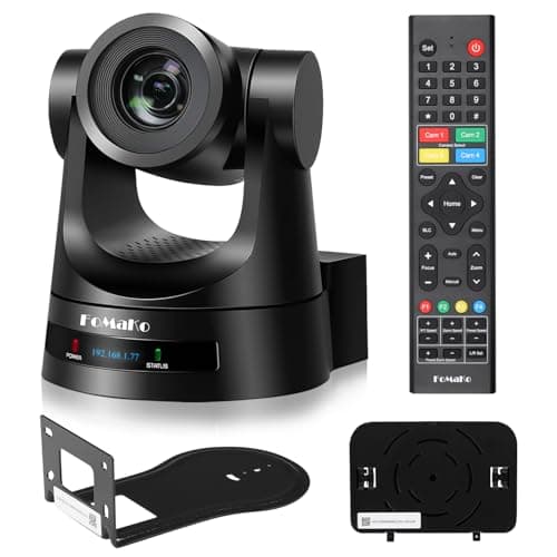 Image of FoMaKo 30X PTZ Camera AI Auto Tracking PoE 3G-SDI HDMI IP Live Streaming, 30x Optical Zoom HDMI PTZ Camera for Church Worship Education Events vMix OBS Wirecast, NDI Upgradeable (FMK30SDI Pro Black)