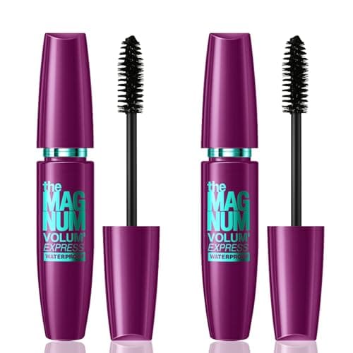 Image of Boobeen 2pcs Waterproof Mascara Black, Volumizing and Lengthening Formula, Quick Dry Smudge Resistant for All Day Wear