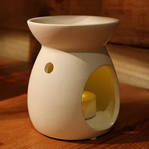 Image of Carousel Home Ceramic Tealight Candle Holder Essential Oil Burner ~ White