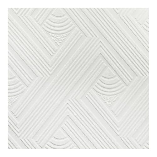 Image of Superfresco Paintable Geometric White Durable Heavy Duty Wallpaper | Paste the Paper | White Geometric | Paintable