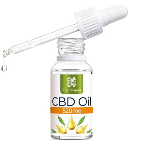 Image of Healthspan CBD Oil Drops 520mg | High Strength Pure cannabidiol Oral Drops |Enhanced with Natural Peppermint | 520 mg CBD per Bottle | Vegan