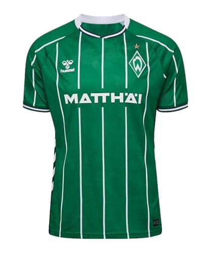 Image of hummel Mens Werder Bremen Home Shirt 2025 2026 Adults Green/White M