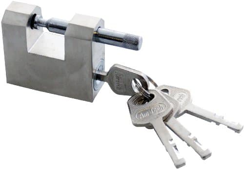 Image of Amtech 50mm Steel Shutter Padlock, Powder Coated Body with 10mm Rotating Shackle and Brass Barrel, for Gates, Garages and Shops.