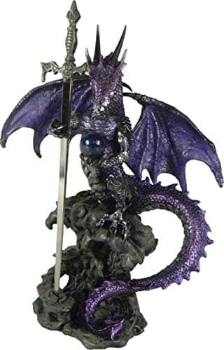 Image of Nemesis Now Dragon Blade 22.5cm Letter Opener, Resin, Purple, One Size