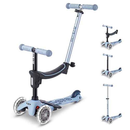 Image of Micro Scooters | Mini Micro 2 Grow LED 4in1 Toddler's Trike | Handlebar Adjustable | Lightweight | 1-6yrs | Boys & Girls | Slate Blue