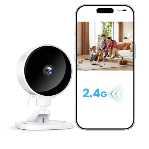 Image of WOLFANG 1080P Indoor Security Camera, Mini WiFi CCTV Camera/pet Camera for Home Security, Night Vision, Motion Detection, Two Way Audio, 2.4G WiFi, SD & Cloud Storage, Alarm Alert