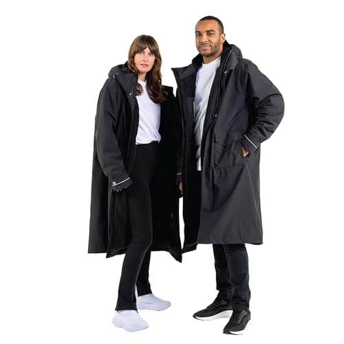 Image of Red Original Slimline EVO Pro Unisex Waterproof Parka Jacket - Fleece Lined, Tailored Slim Fit, Hooded, 100% Recycled Fabric (Stealth Black, XL)