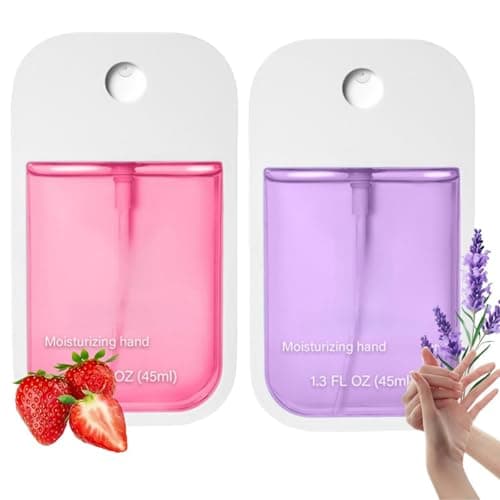 Image of 2PCS Mist Hydrating Hand Sanitize/r Spray for Adults,Hand Sani/tiser spray,Ha/nd S/anitiser Mini,spra/y han/d saniti/ser,Travel H/and Saniti/ser Spra/y(Strawberries and lavender)