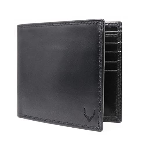 Image of PELLE TORO Minimalist Slim Mens Wallet, Handmade Real Leather Card Wallet with RFID Blocking, 10 Card Holder Slots & Note Section, Black