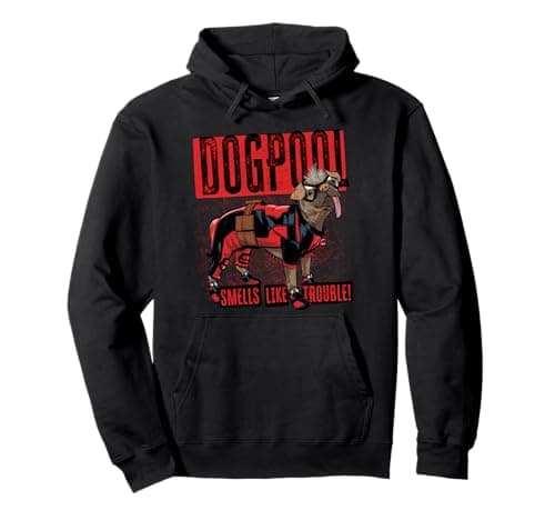 Image of Marvel Studios Deadpool & Wolverine Dogpool Smells Trouble Pullover Hoodie