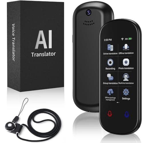 Image of VexNook Language Translator Device, Two Way Instant Voice Translation, Offline Online Translation Device, with Photo Translation, 3.1" Touch Screen, Instant Translator No WiFi