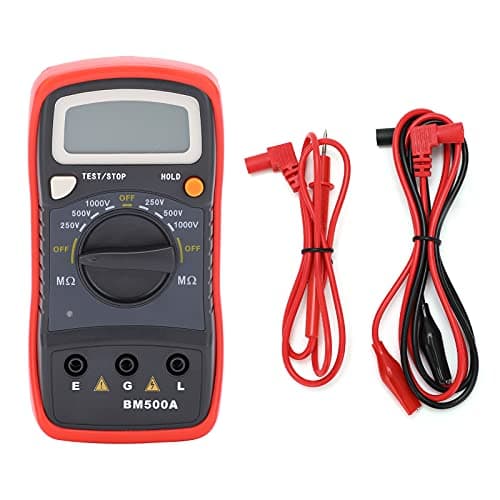 Image of KooingTech Digital Insulation Resistance Tester, BM500A 1000V LCD Resistance Tester Digital Insulation Resistance Meter Megohm Meter