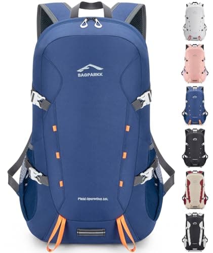 Image of BAGPARKK 35L Lightweight Packable Travel Hiking Backpack Daypack,Water Resistant Camping Daypack (Navy(35L))