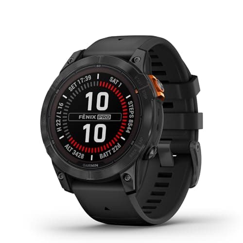 Image of Garmin fēnix 7 PRO SOLAR, 47mm GPS smartwatch, multisport, SOLAR charging, advanced health & training features, touchscreen & Buttons, up to 22 days battery life, Graphite