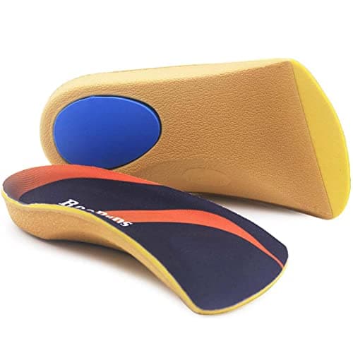 Image of Orthotic Insoles, RooRuns 3/4 High Arch Support Insoles Shoe Inserts for Flat Feet, Plantar Fasciitis, Foot Arch, Feet Fatigue - Heel Cushion for Men, Woman, Deep Blue, Medium (6-9.5 UK)
