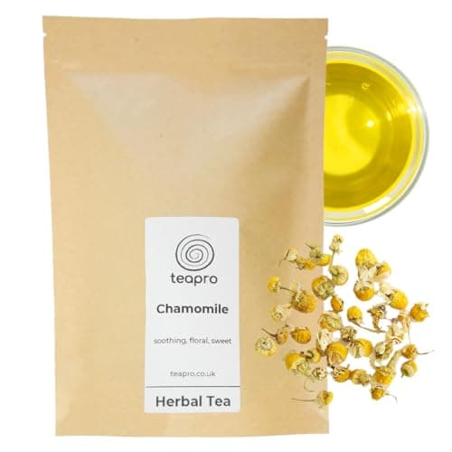 Image of Teapro Chamomile Tea Whole Flower, 50g | Digestion & Sleep Tea | Premium Chamomile Flowers | Sourced in Europe Camomile Herbal Tea | Natural Loose Tea