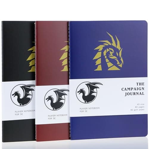 Image of Mazeran Campaign Journal for Dungeons and Dragons 5e - A5 Softcover Notebook - DnD journal, DnD notebook, D&D 5e, Character journal (PACK OF 3)