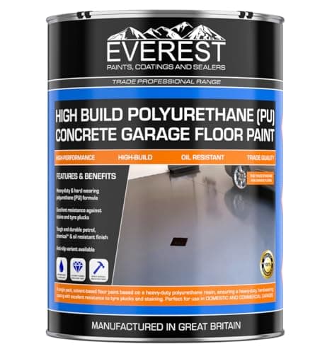 Image of Everest Trade - High Build Polyurethane (PU) Resin Based Garage Floor Paint (Red, 5 Liters)