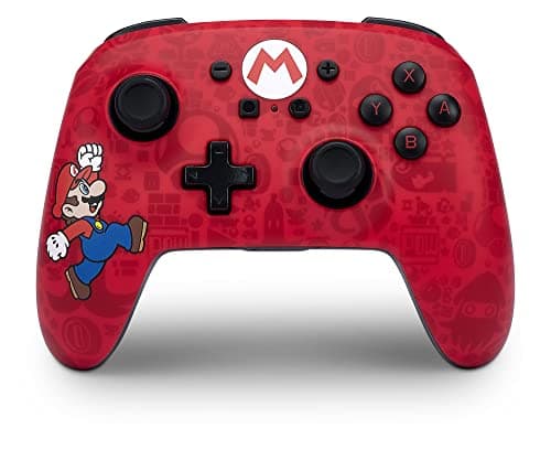 Image of PowerA Enhanced Wireless Controller for Nintendo Switch and Switch OLED Model, Gamepad, Game Controller, Bluetooth controller, Officially Licensed- Here We Go Mario