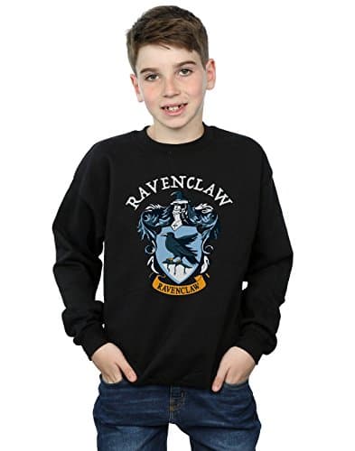 Image of Harry Potter Boys Ravenclaw Crest Sweatshirt Black 9-11 Years