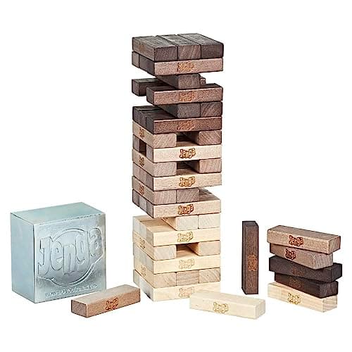 Image of Hasbro Gaming Jenga Game: Rustic Series Edition - Amazon Exclusive