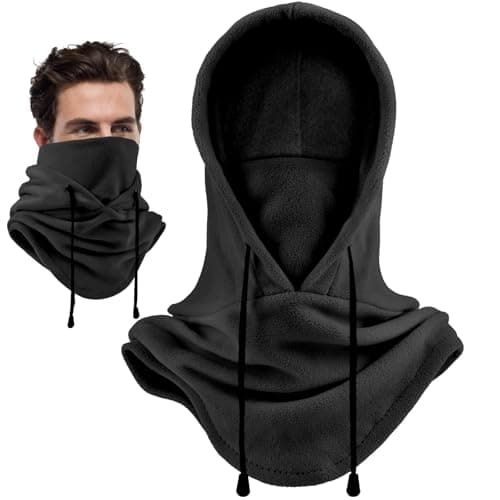 Image of Joyoldelf Thermal Balaclava Face Mask Outdoor Sports Mask Hood Hat (Black)