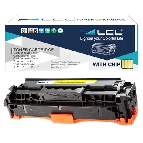 Image of LCL Remanufactured Toner Cartridge 304A CC532A (1 Yellow) Replacement for HP Color LaserJet CP2020 CP2025 CP2025dn CP2025n CP2025x CM2320 CM2320fxi CM2320n CM2320nf