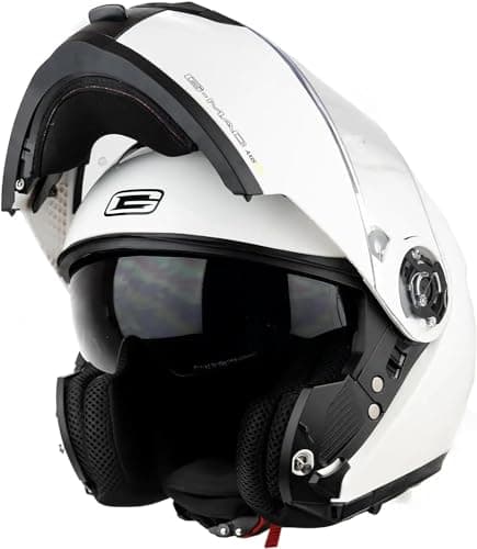 Image of G-Mac Axis Evo 2.0 Modular Flip Up Front Motorcycle Motorbike Helmet Double Visor P&J Dual Homologated ECE 2206 Approved