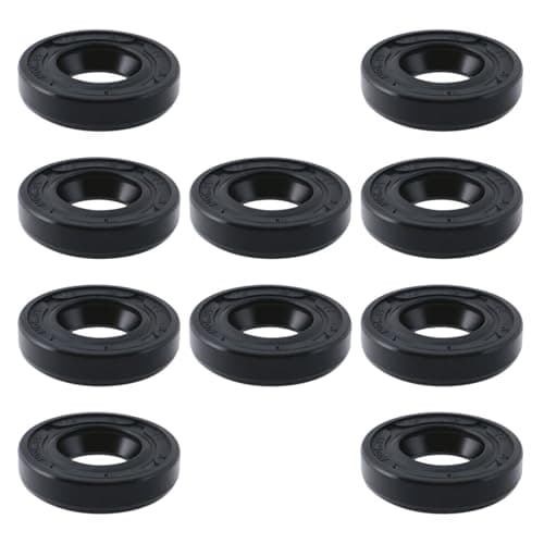 Image of VGOL 10pcs TC 12x22x5mm Simmerring Shaft Seal Gasket NBR Double Lip Oil Seal with Spring Nitrile Butadiene Rubber Oil Seals Black