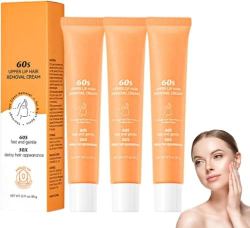 Image of Barebliss Facial Hair Removal Cream, Lip Hair Removal Cream, Upper Lip Hair Removal,Facial Hair Remover for Delicate Facial Areas Dry & Sensitive Skin, Gentle & Effective (3)