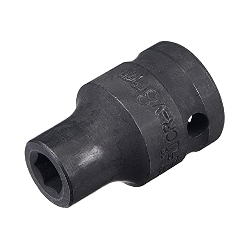 Image of sourcing map 1/2" Drive by 8mm 6-Point Impact Socket, CR-V Steel 1.5" Length, Shallow Metric Sizes