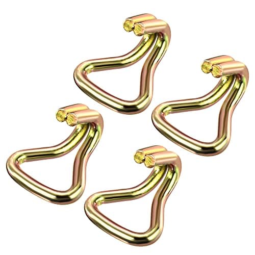 Image of sourcing map Ratchet Double J Strap Hook Load 7716 Lbs for 2" Tie Down Strap Webbing Car Truck Trailer Pack of 4