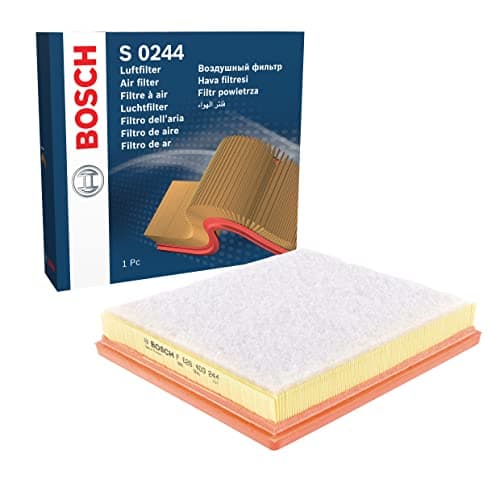 Image of Bosch S0244 Car Air Filter - Separates Particles from the Air Intake - Moisture-resistant plus High Tensile Strength