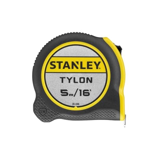 Image of STANLEY Tape Measure 5M/16 Inches Compact Case with Cushioned Grip Metric and Imperial System 1-30-696, YELLOW