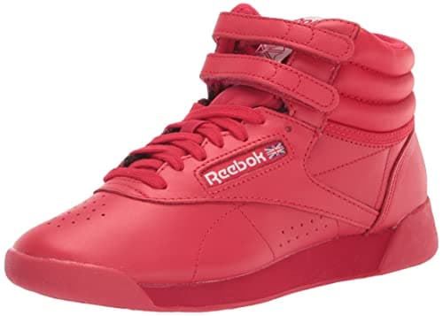 Image of Reebok Women's Freestyle Hi High Top Sneaker, Vector Red/White, 4 UK