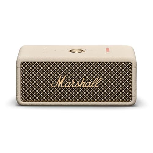 Image of Marshall Emberton III Portable Bluetooth Speakers, Wireless, IP67 Rating Dust & Water Resistant, 32+ Hours Playtime, Quick Charge - Cream