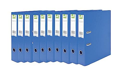 Image of Q-Connect 70mm Lever Arch File Polypropylene Foolscap Blue (Pack of 10)