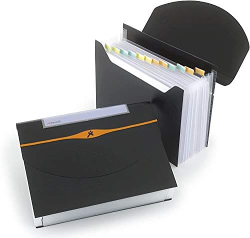Image of Rexel Optima Expander File, 13-Part, 500 Sheet Capacity, A4 Size - Black