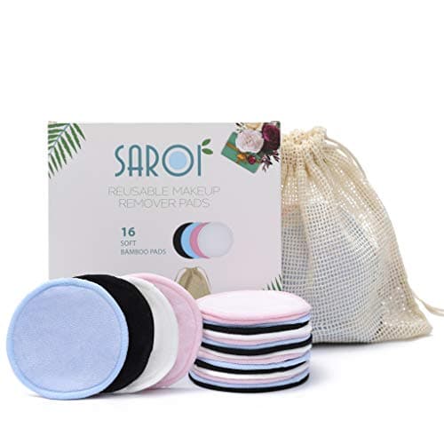 Image of 16 Premium Reusable Makeup Remover Pads | Eco-Friendly Gift Packaging | Facial Cleansing Cotton Buds | Makeup Wipes I Packed With A Laundry Bag And Reusable Cotton Pads