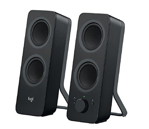 Image of Logitech Z207 Wireless Bluetooth PC Speakers, Stereo Sound, 10 Watts Peak Power, 3.5mm Audio Input, Headphone Jack, Multi Device, Easy Switch, UK Plug, Computer/TV/Smartphone/Tablet - Black