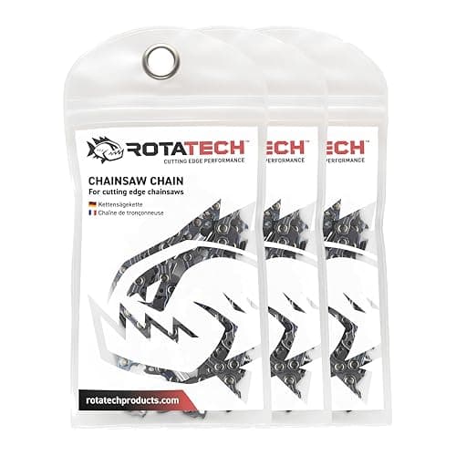 Image of 2 x 16 Rotatech Chainsaw Chain for DEWALT Chainsaw DCM575 3/8" LP Pitch, .043" Gauge, 56 Drive Links semi-Chisel, Low Kickback. Compatible with Oregon Chainsaw Chain, Ideal for Arborists, Home Owners