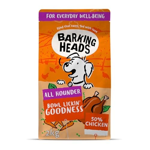 Image of Barking Heads Complete Dry Dog Food 2kg - Adult All Hounder Bowl Lickin' Goodness Chicken - Natural Everyday Immunity & Vitality - Vet Approved