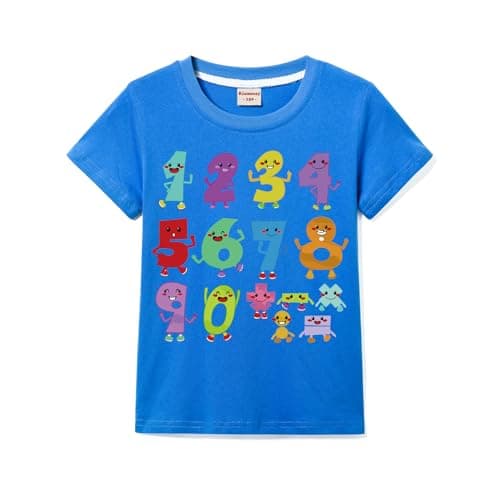 Image of Boys Girls 100% Cotton T-Shirts Unisex Kids Tee for 3-13Y (UK, Age, 9 Years, 10 Years, Regular, Navy Blue)