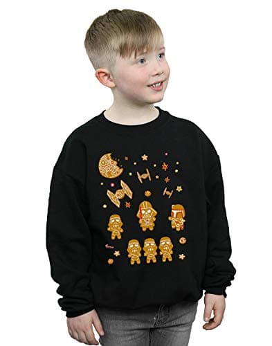 Image of Absolute Cult Star Wars Boys Gingerbread Empire Sweatshirt Black 9-11 Years