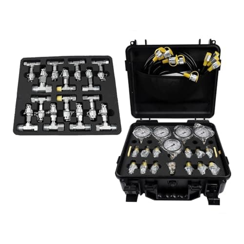Image of Hydraulic Tools, AP03 Hydraulic Pressure Test Kit 5 Gaus,13 Couplings, 14 Tee Connectors, Hoses 10/100/250/400/600bar 150/1500