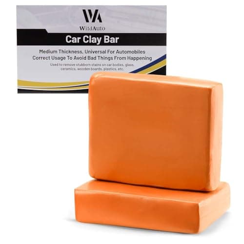 Image of WildAuto 2Pcs Clay Bar Car Detailing Clay, 2 x100g Auto Magic Clay Bar with Cleaning and Adsorption Capacity for Car, Glass, Orange