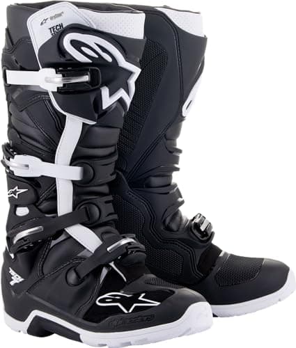 Image of Alpinestars Tech 7 Drystar Mens Enduro Boots - Black White UK 10
