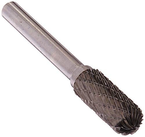Image of Drill America SC-3B Carbide Burr/Rotary File Cylindrical Radius-End Double Cut for Die Grinder 3/8" Dia. x 1-1/2" Cut Length with 1/4" Shank and 3-1/4" Overall Length, DUL Series